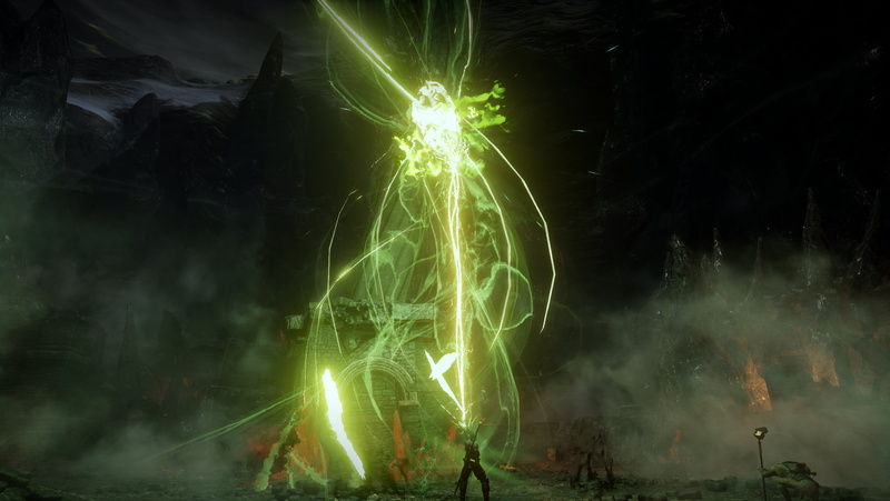 Sky (game), Dragon Age, Inquisitor, PC gaming, 1080P, dark background, clouds, fire, Dragon Age Inquisition