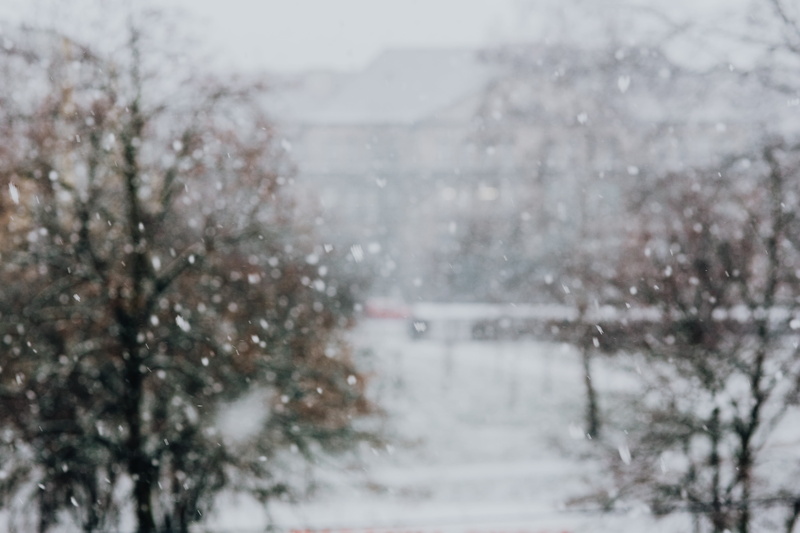 snowy, street, snowflake, day, outdoors, cold temperature, storm, architecture, car, mode of transportation, no people, nature, snowing, snow, city, town