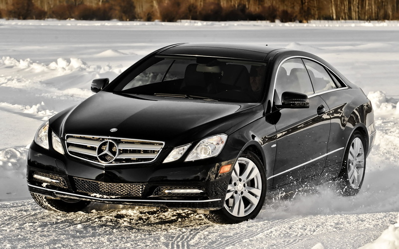winter, tree, engine, day, driving, nature, snowdrift, black, car, the front, snow, sports Car, travel, shiny, new, transportation, benz, cold temperature