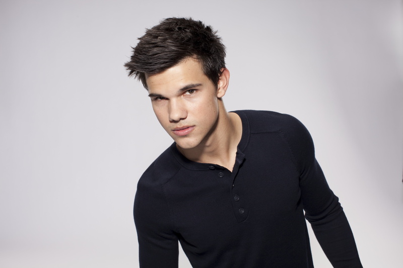 taylor lautner, gray, looking, black color, one Person, hairstyle, front View, gray Background, young Adult, color Image, black hair, shirt, short Hair