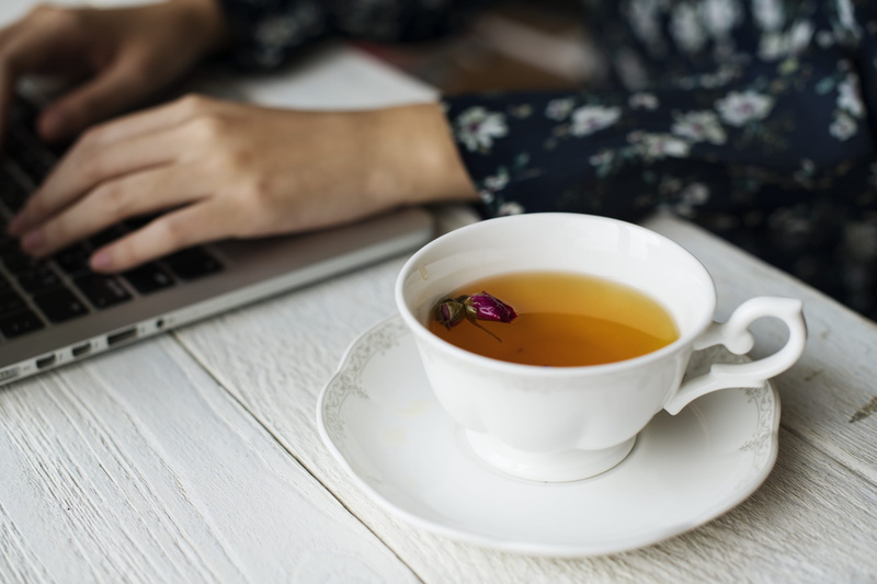 routine, typing, clean, refresh, crockery, simple, food and drink, hot drink, afternoon, human body part, tea, brew, drink, woman, organic, pretty, enjoying