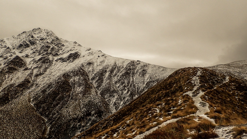 environment, rock, mountains, snow, 4K, non-urban scene, outdoors, winter, extreme terrain, hike, sky, ben lomond, nz, mountain, new zealand, scenics - nature
