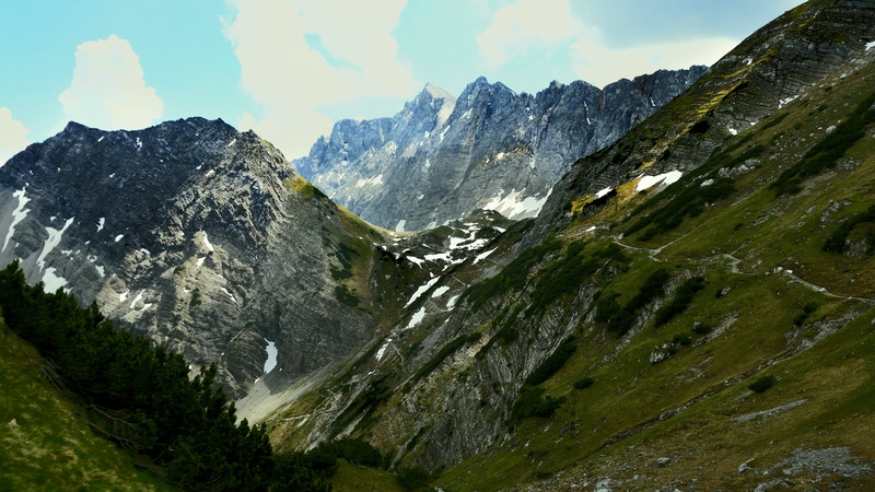 mountain range, formation, mountaineering, no people, landscape, snowcapped mountain, hiking, karwendel, sky, geology, mountain Peak, tranquil scene, summer