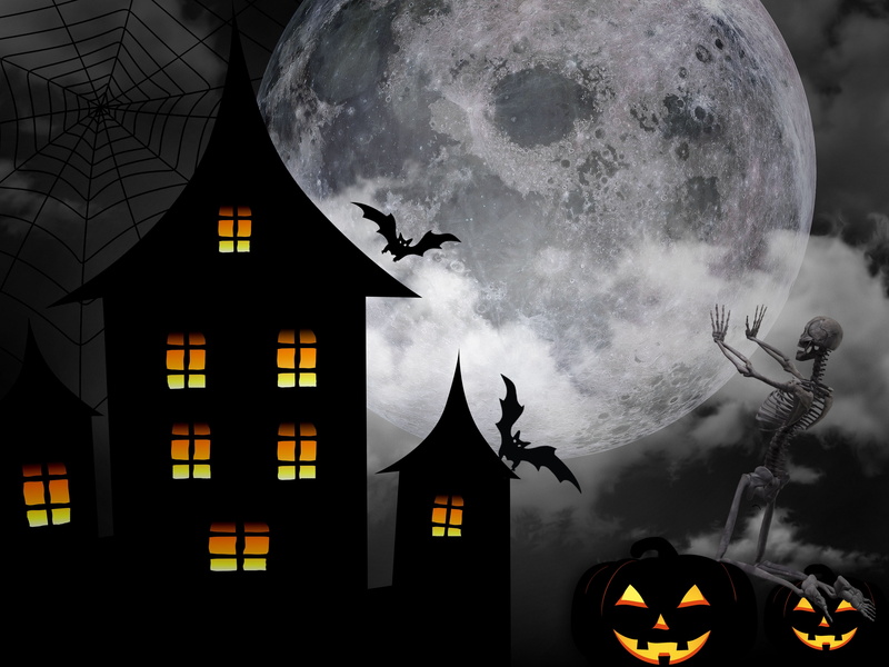 31 Oct, 4K, Halloween, night, house