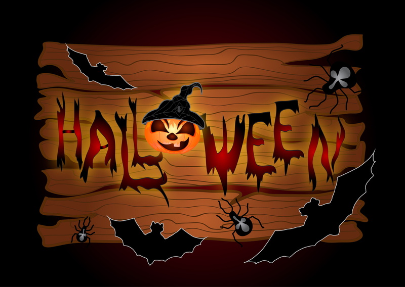 4K, Halloween, 31 Oct, spiders, pumpkin, bats