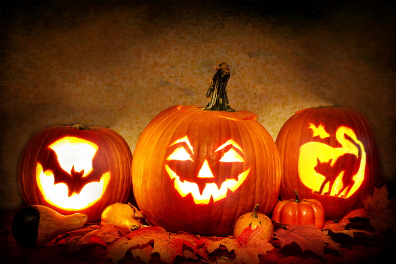 candles, leaves, light, Halloween, 5K, pumpkin, 31 Oct