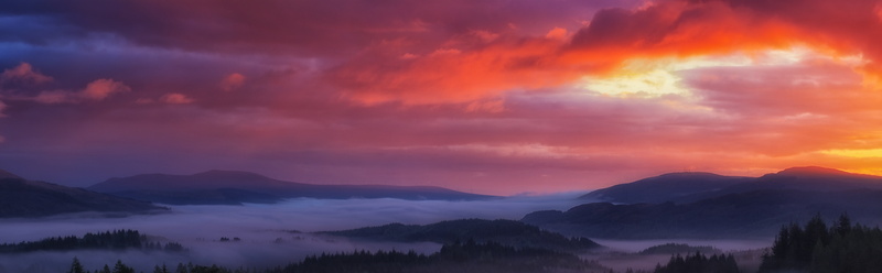 morningmist, marvelous, dramatic landscape, octobermorning, astonishing, Landscape, United Kingdom, sky, mountain peak, sunset, mountain range, hd, Outdoors