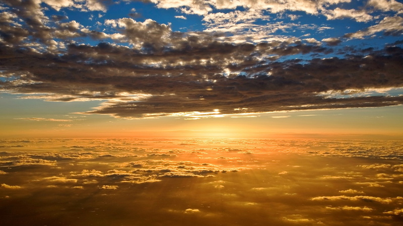 orange color, outdoors, sunlight, cloud - sky, backgrounds, nature, aerial view, no people, cloudscape, beauty in nature, tranquil scene, idyllic, heaven