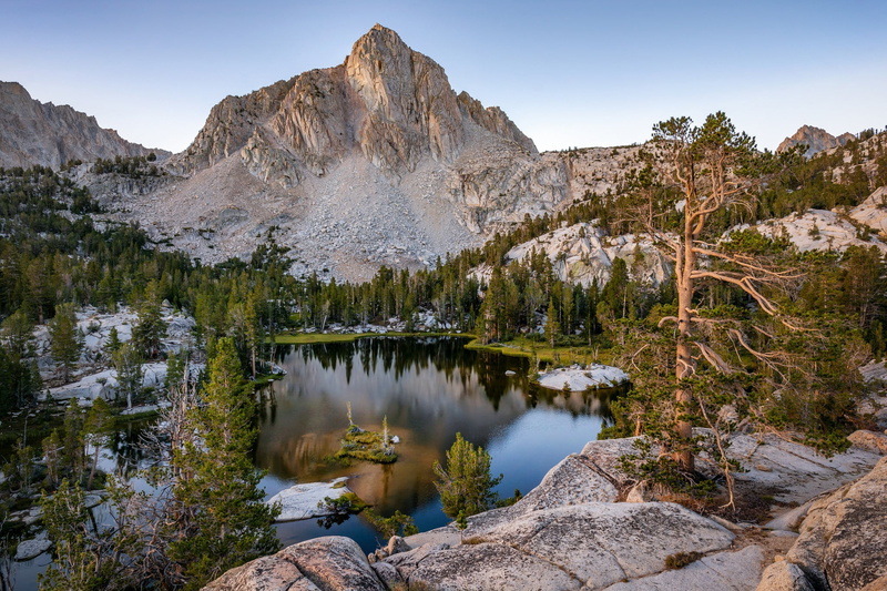 California, mountains, Inyo National Forest, trees, top, Emerald Lake, CA, 1080P, pine, lake, Lake Emerald, Sierra Nevada