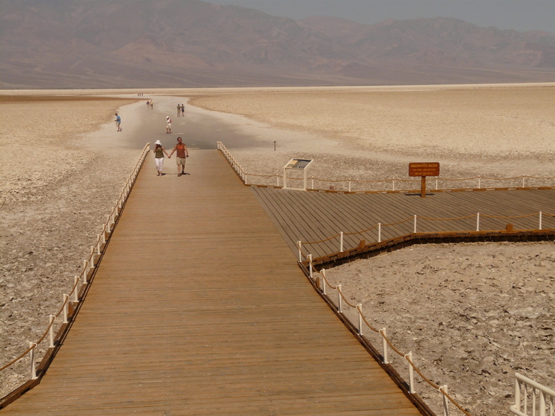 Salt Pan, real people, salt, california, drought, Badwater, sea, sierra nevada, lifestyles, salt flat, dock, water, high angle view, man, mojave desert