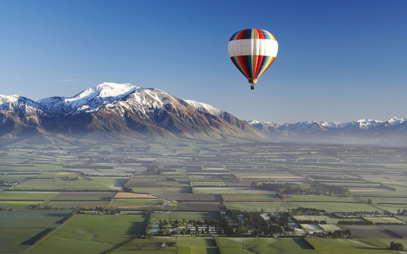New Zealand, field, no people, landscape, transportation, snowcapped mountain, outdoors, environment, mountain, aerial view, snow, tranquility, travel