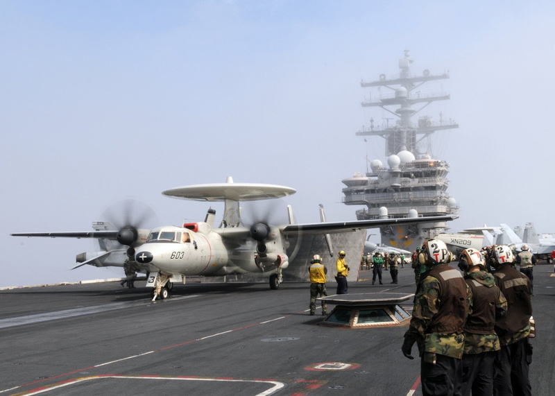 1080P, Military Aircrafts, USS Ronald Reagan (CVN-76), Aircraft, Northrop Grumman E-2 Hawkeye