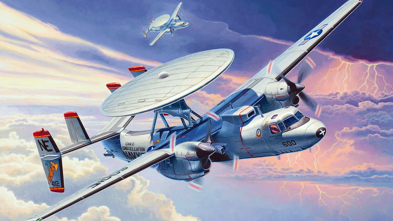 AWACS, DRL, US NAVY, 1080P, long-range radar detection, Hawkeye, Grumman, E-2C, us carrier-based aircraft