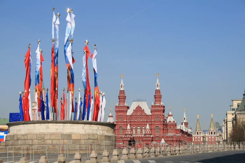 kremlin, no people, history, vapor trail, day, cultures, tsars podium, low angle view, the past, belief, travel, outdoors, victory day, nature, clear sky