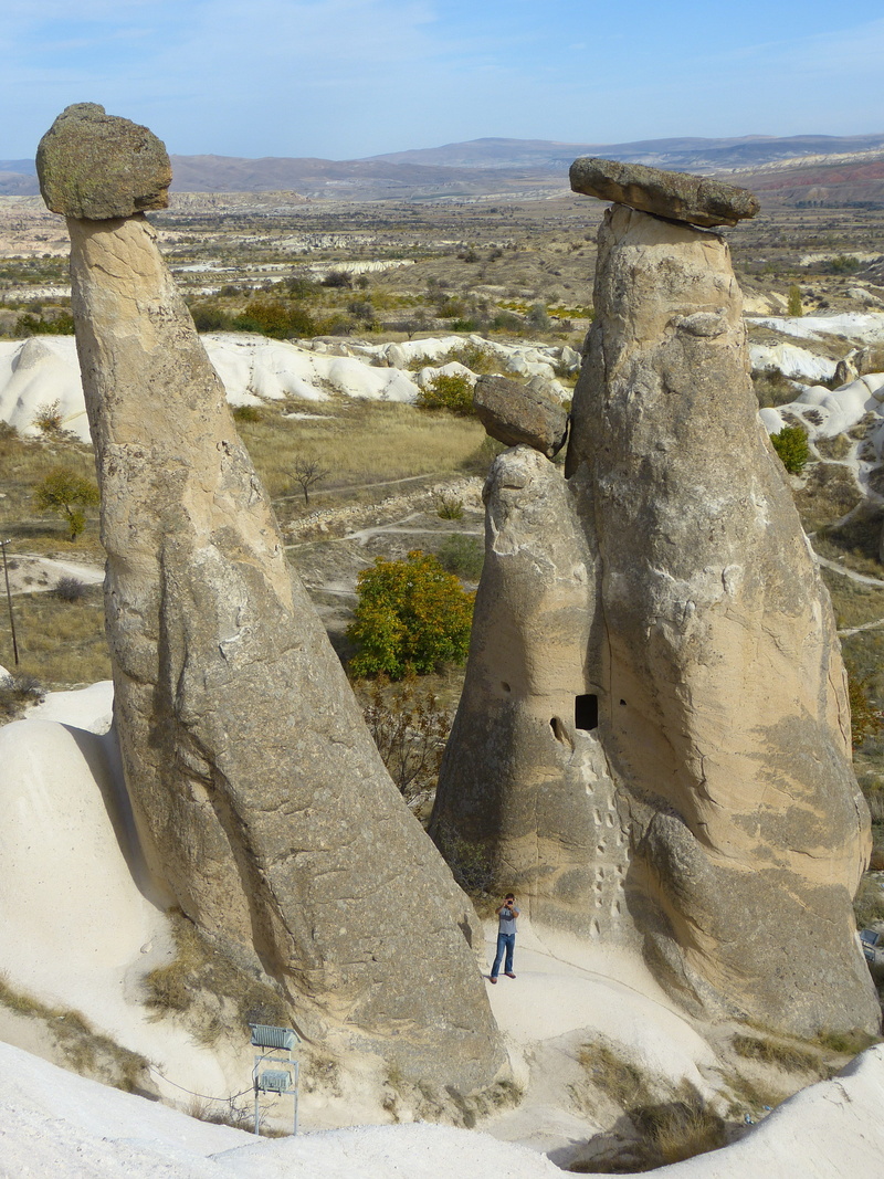 sky, solid, beauty in nature, no people, scenics - nature, travel Locations, ancient civilization, goreme, travel, rock - Object, rock formation, turkey - Middle East