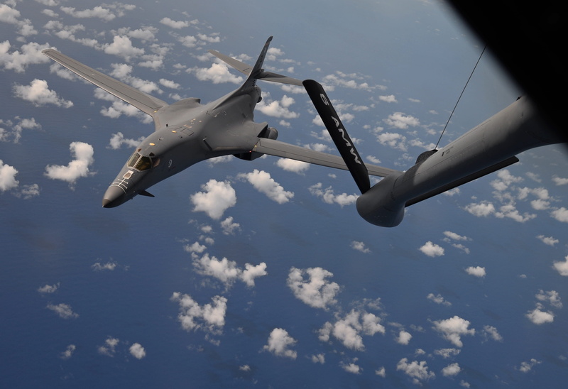military, low angle view, airborne, power, motion, digital composite, delivery, bombardment, surveillance, 2K, defense, b-1b lancer, no people, cloud - sky