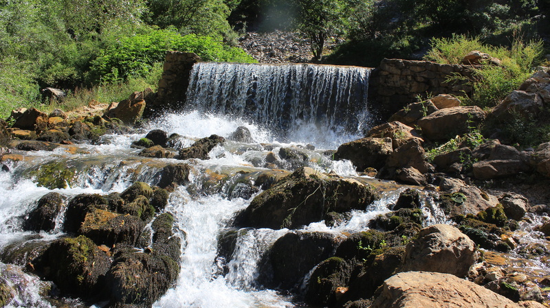 blurred motion, power in nature, upstream, solid, motion, rock - object, nature, green, mountain, cascade, plant, flowing water, turkey, no people, anatolia