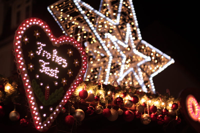 lights, celebration, illuminated, christmas tree, x-mas, colourful, excitement, emotion, christmas decoration, colours, holiday, weihnachtsmarkt, heart shape
