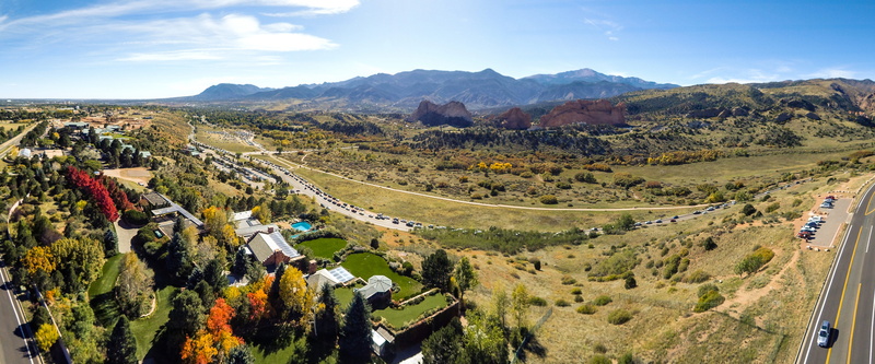 fall, mesa road, transportation, colorado springs, garden of the gods, tranquility, mountain range, road, mountains, mountain, plant, beauty in nature
