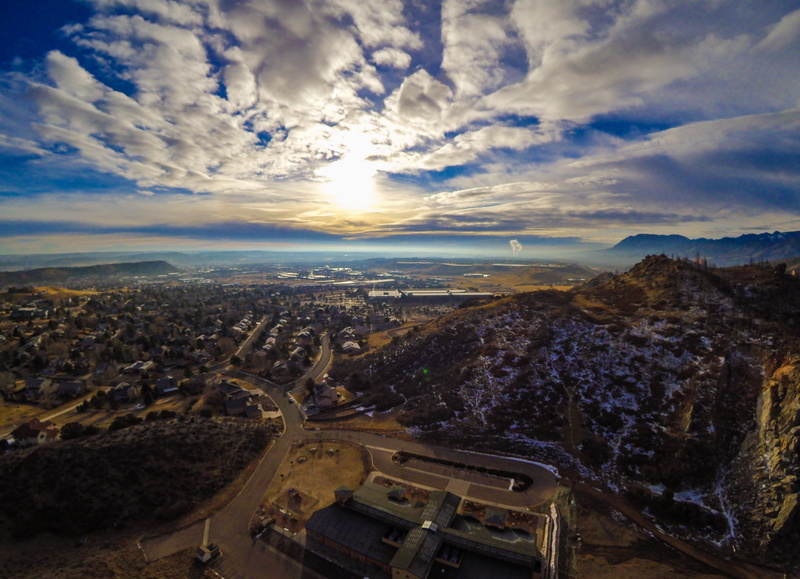 4K, architecture, cityscape, city life, high angle view, office building exterior, colorado springs, city, travel destinations, travel, sunrise, mountains