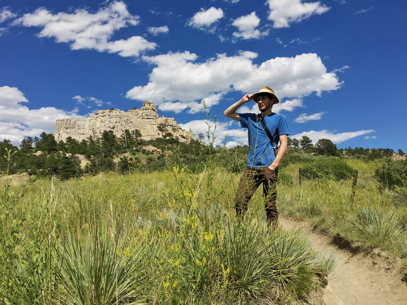 day, 4K, sky, plant, real people, fedora, man, colorado springs, casual clothing, full length, hiking, grass, hat, pulpit rock, mountain, field, beauty in nature