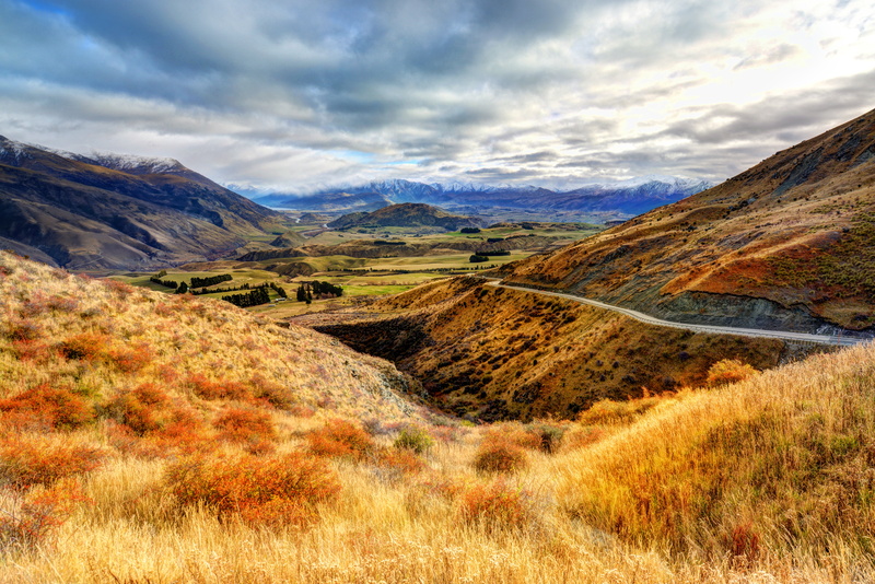Queenstown, brown, mountain, snow, landscape, clouds, beauty In Nature, cumulus clouds, autumn, hills, Valley, com, 5K, brown hills, outdoors, Arrowtown