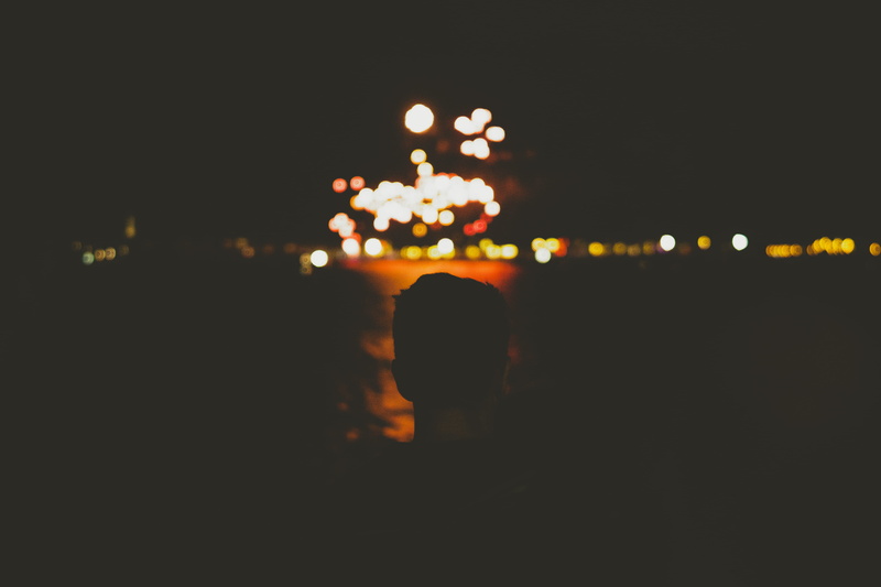 silhouette, illuminated, water, lifestyles, leisure activity, party, fest, yellow, red, stage light, lighting equipment, copy space, france, spectacle