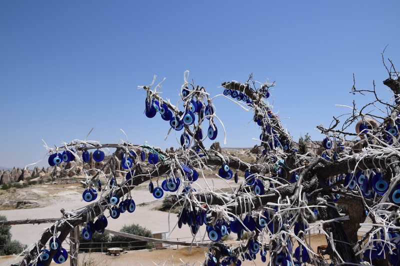 sky, wish tree, protection, fishing industry, landscape, nature, winter, plant, evil eye, environment, no people, sunlight, cappadocia, 5K, land, day
