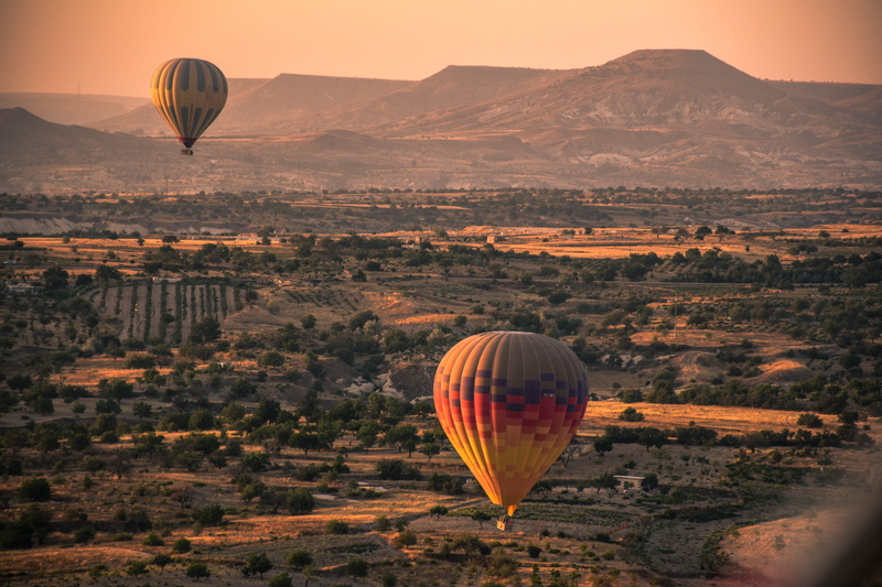 nature, flying, unesco, travel, outdoors, tourism, ballooning festival, turkey, non-urban scene, transportation, hot, landscape, environment, adventure
