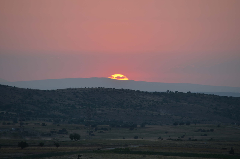 landscape, uchisar, sunset, sky, beauty in nature, tree, tranquil scene, plant, 4K, orange color, non-urban scene, idyllic, cappadocia, no people, tranquility