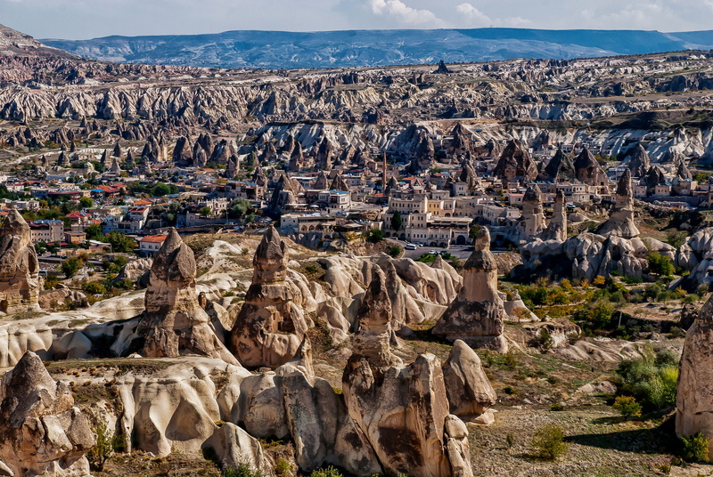 home, Cappadocia, mountains, Uchisar, Turkey, 1080P
