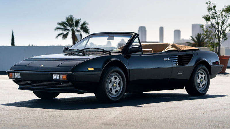 Sport Car, Convertible, Ferrari Mondial, Car, Ferrari, 1080P, Grand Tourer, Black Car, Old Car
