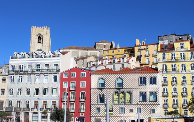 lisbon, colors, tower, clear sky, maisons, lisboa, tourism, 4K, lisbonne, row house, built structure, city, history, travel, building, building exterior