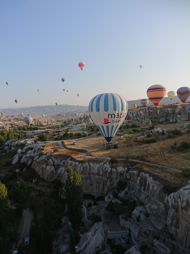 goreme, adventure, building exterior, flying, ballooning, outdoors, mid-air, valley, kapadokya, air vehicle, ballooning festival, rock formation, turkey