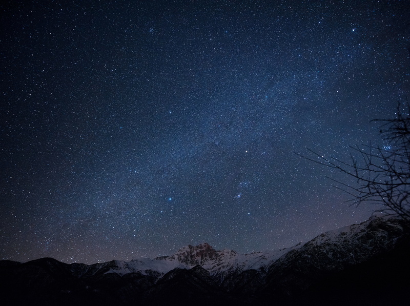 constellation, Sun and Sky, idyllic, nights, starry, sky, no people, Mountains, majestic, tranquility, Night, syunik, tranquil scene, khustup, star field