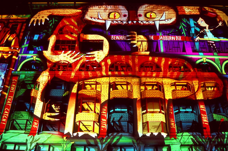 white night, large group of objects, melbourne, art and craft, street, creativity, collection, building, low angle view, outdoors, illuminated, shopping