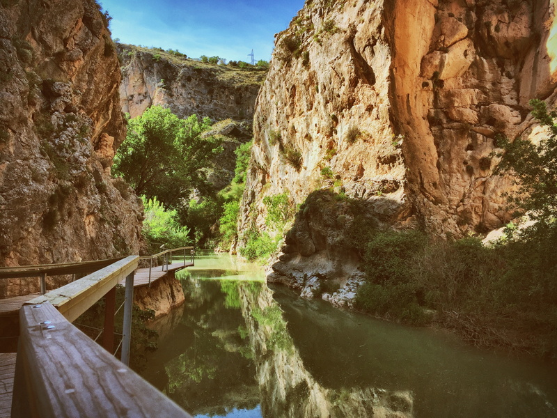 sunlight, landscape, cliff, walkway, nature, valley, wood, river, reflection, 2K, water