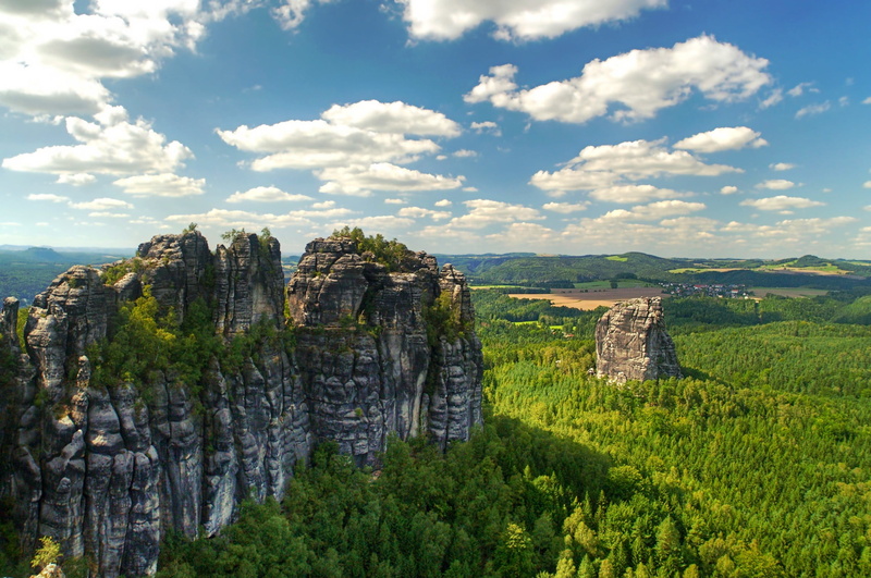 plant, villages, forest, environment, mountain, valley, scenics - nature, day, tree, idyllic, growth, land, rock, 1080P, clouds, nature, sky, outdoors