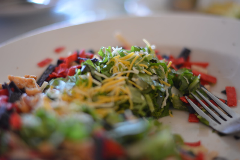 fork, wellbeing, lunch, steel, plate, stainless, vegetable, crockery, close-up, lettuce, kitchen utensil, eating utensil, healthy eating, chopped, garnish
