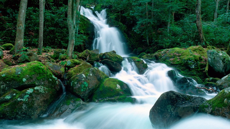 north, falls, great, carolina, mountains, landscapes, nature, smoky, 1080P, creek