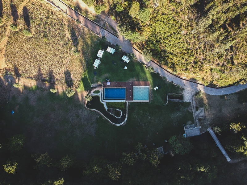 penela, travel, plant, drone capture, reflection, aerial, day, mode of transportation, no people, spark, drone picture, pool, garden, nature, forest, tranquility