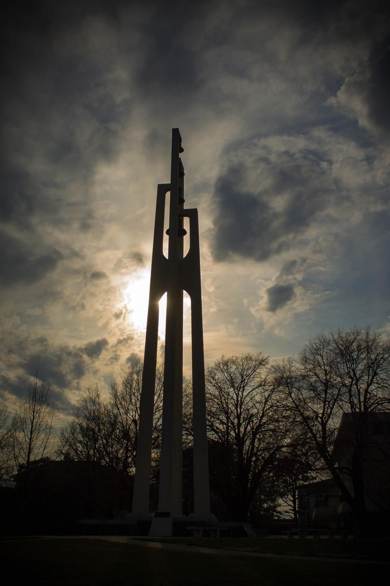 plant, tower, belief, no people, 1080P, architecture, topeka, bell, nature, sky, outdoors, silhouette, built structure, history, the past, tree, bare tree