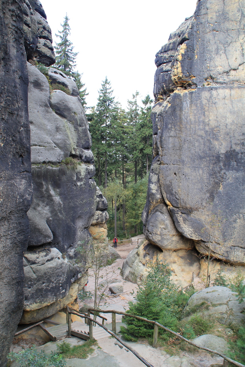 sky, rock formation, solid, elbe sandstone mountains, saxony, saxon switzerland, art and craft, mountain, day, architecture, schrammsteine, rock - object