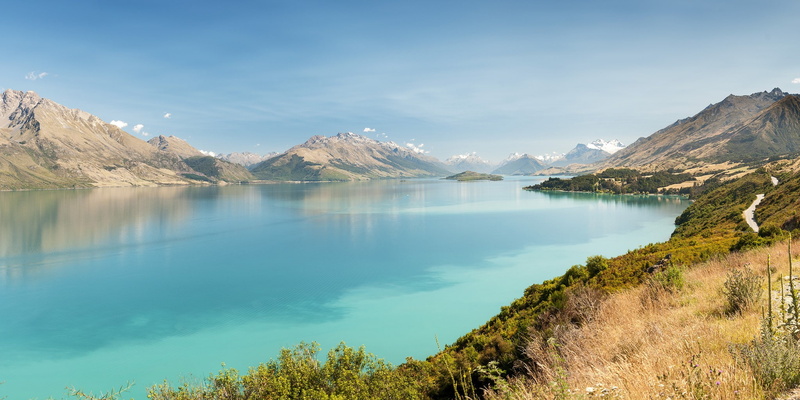 lake, landscape, mountains, Lake Wakatipu, 1080P, New Zealand