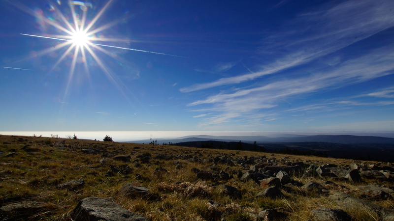 environment, horizon over land, nature, rock, tranquil scene, sunbeam, sun, bright, brocken, sunlight, tranquility, lens flare, cloud - sky, no people