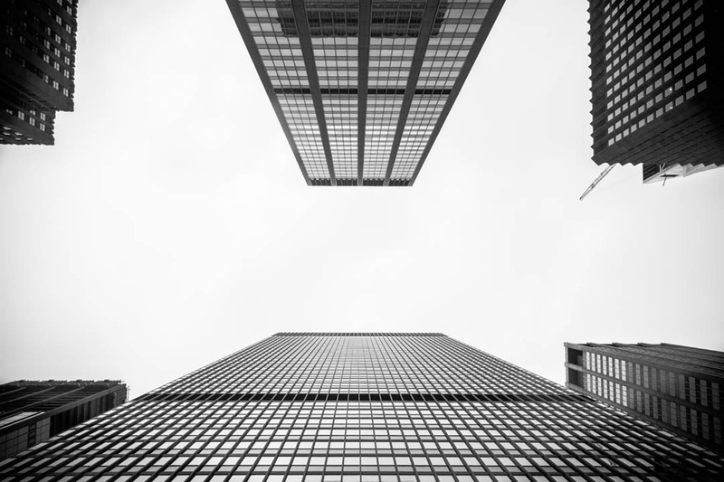 day, downtown, skyscraper, tall, roof, architecture, tall - high, s, building exterior, built structure, directly below, modern, view, worm, building, digital composite