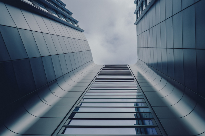 building, sky, glass, day, no people, nature, tower, tall - high, office, eyeview, low angle view, built structure, office building exterior, skyscraper