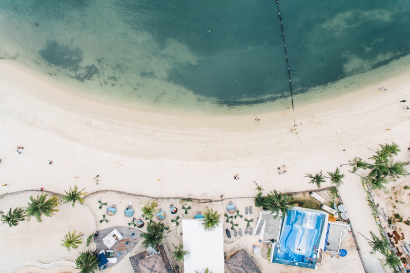 growth, no people, sunlight, resort, sky, summer, container, outdoors, seashore, flower pot, green color, potted plant, day, aerial View, absence, nature