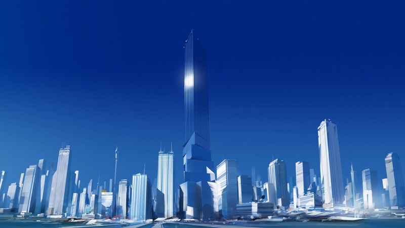 financial district, mirrors edge, s, architecture, buildings, clear sky, 1080P, outdoors, nature, building exterior, eyeview, built structure, the city
