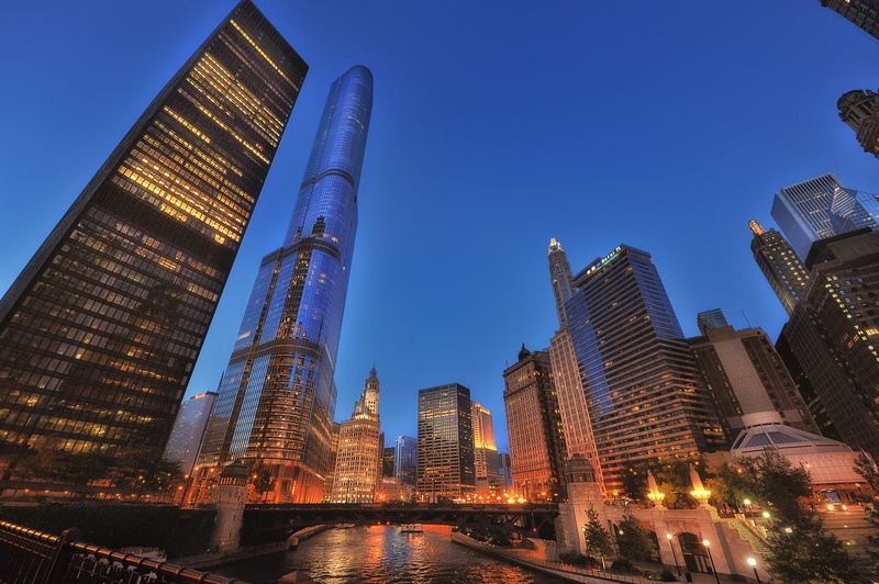 eyeview, landscape, no people, outdoors, lited, office building exterior, financial District, office Building, skyscraper, illuminated, tall - high, dusk